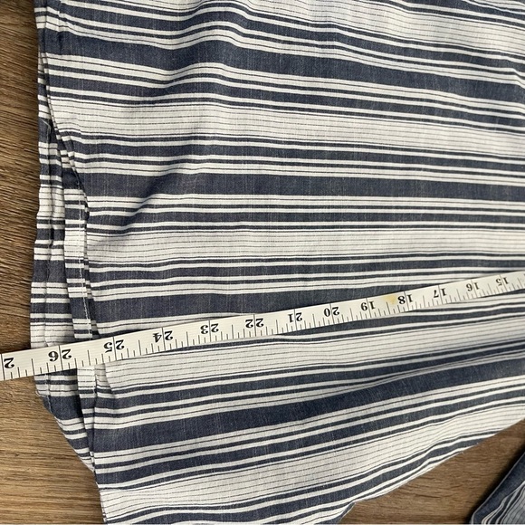 Catherines Button Up Blouse Women’s 2XL Smocked Striped 3/4 Sleeves Embroidered - Picture 9 of 10